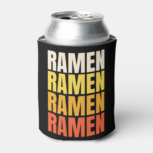 Rafraîchisseur Pour Canette Conception de texte Ramen (Can devant)