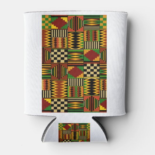 Rafraîchisseur Pour Canette Conception de tissu Royal Kente en Afrique (Devant)