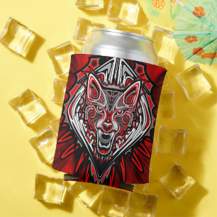 Rafraîchisseur Pour Canette Conception de totem tribal Haida Loup