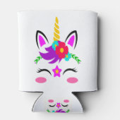 Rafraîchisseur Pour Canette Conception de visage Unicorne (Dos)