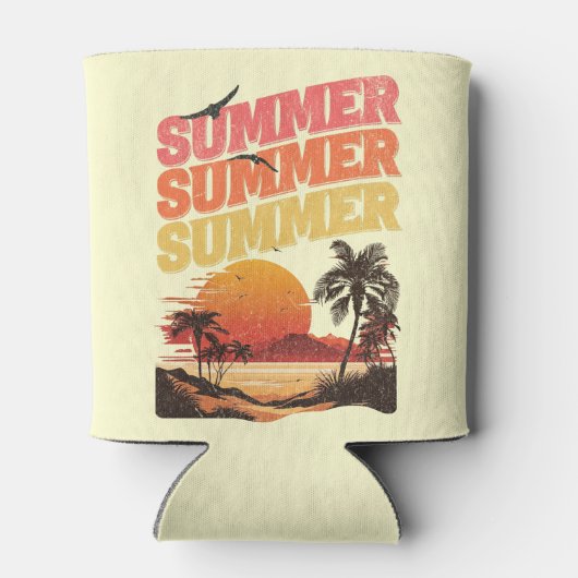 Rafraîchisseur Pour Canette Conception du texte d'été (Dos)