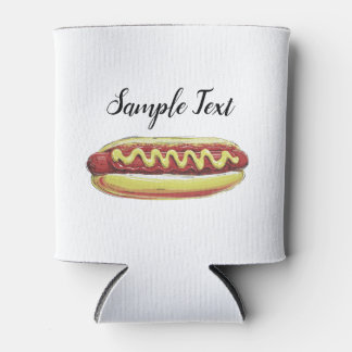RAFRAÎCHISSEUR POUR CANETTE CONCEPTION VECTORIELLE DE NOURRITURE HOTDOG