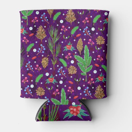 Rafraîchisseur Pour Canette Cones de pin de Noël : Festive sans mer (Devant)