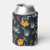 Rafraîchisseur Pour Canette Contraste Brush Floral : Noir sans joint (Can devant)