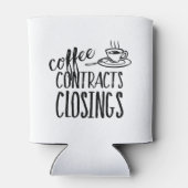 Rafraîchisseur Pour Canette Contrats de café Fermeture Agent immobilier (Dos)