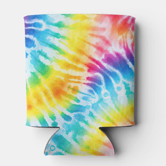 Rafraîchisseur Pour Canette Cool Aqua Rouge Bleu Jaune Orange Tie Dye (Dos)