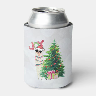 Rafraîchisseur Pour Canette Cool Christmas Llama   Joy Typography