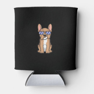 Rafraîchisseur Pour Canette cool frenchie français bulldog lunettes de soleil 