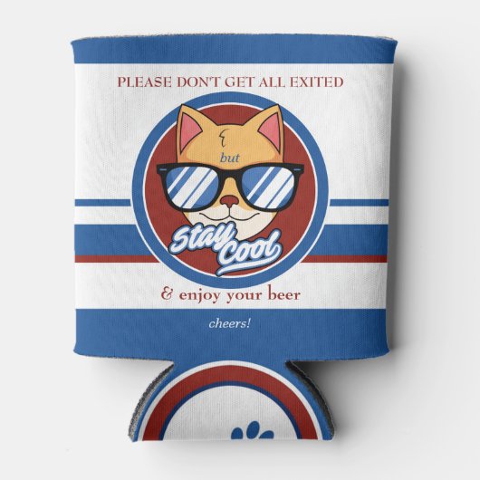 Rafraîchisseur Pour Canette Cool Funny Chat peut refroidir (Devant)
