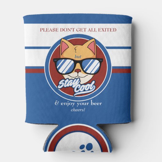Rafraîchisseur Pour Canette Cool Funny Chat peut refroidir (Dos)