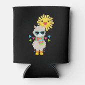 Rafraîchisseur Pour Canette Cool Llama et souriant Kawaii Sun (Devant)