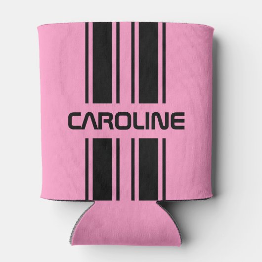 Rafraîchisseur Pour Canette Cool personnalisé mignon rose noir course automobi (Dos)