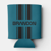 Rafraîchisseur Pour Canette Cool personnalisé Turquoise bleu noir course autom (Dos)