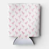 Rafraîchisseur Pour Canette Cool rose Tropical Flamingo Patte sur blanc (Devant)