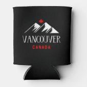 Rafraîchisseur Pour Canette Cool Vancouver Canada Mountains Maple Leaf Dark (Devant)