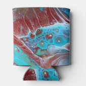 Rafraîchisseur Pour Canette Copper and Teal Acrylic Flow (Dos)