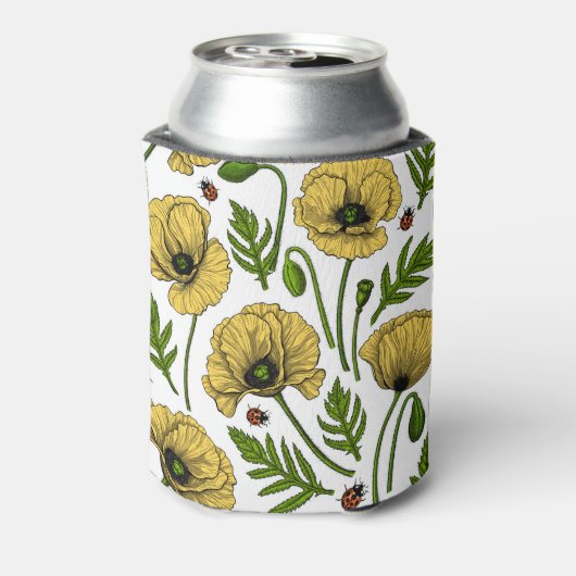 Rafraîchisseur Pour Canette Coquelicots jaunes et coccinelles (Can Dos)