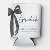 Rafraîchisseur Pour Canette Coquette Black Bow moderne Graduate Graduate (Devant)