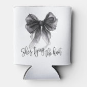 Rafraîchisseur Pour Canette Coquette Black Bow She's Tying the Knot  (Devant)