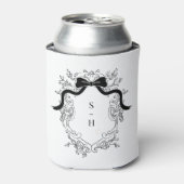 Rafraîchisseur Pour Canette Coquette Bow Crest Monogramme Français Mariage Fav (Can devant)
