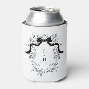 Rafraîchisseur Pour Canette Coquette Bow Crest Monogramme Français Mariage Fav