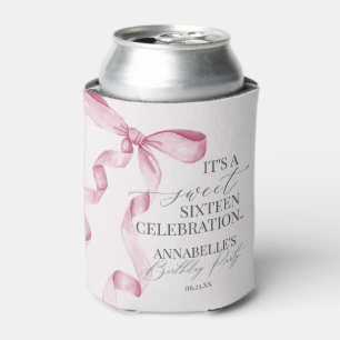 Rafraîchisseur Pour Canette Coquette Rose Bow Sweet 16 Anniversaire Fête Faveu