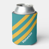 Rafraîchisseur Pour Canette Coquillage Sunrise Stripes avec nom (Can devant)