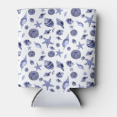 Rafraîchisseur Pour Canette Coquillages bleus et blancs (Devant)