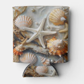 Rafraîchisseur Pour Canette Coquillages Perles de résineux Algues (Devant)