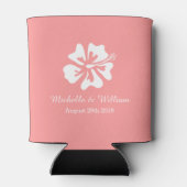 Rafraîchisseur Pour Canette Coral rose fleur d'été mariage peut refroidir (Dos)