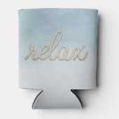 Rafraîchisseur Pour Canette Corde nautique Texte Relax (Devant)