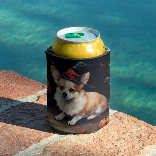 Rafraîchisseur Pour Canette Corgi Citrouille Halloween effroi (Piscine in situ)