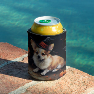 Rafraîchisseur Pour Canette Corgi Citrouilles Halloween Épouvantable