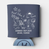 Rafraîchisseur Pour Canette Correspondance de groupe de voyage d'été de plage (Dos)