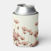 Rafraîchisseur Pour Canette Cosmos rose : fleurs blanc arrière - plan. (Can devant)