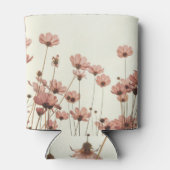 Rafraîchisseur Pour Canette Cosmos rose : fleurs blanc arrière - plan. (Dos)