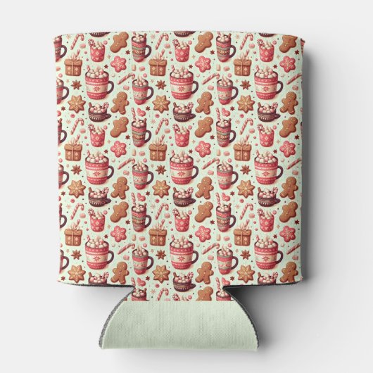 Rafraîchisseur Pour Canette Cosy Christmas Cocoa and Gingerpain Motif (Dos)