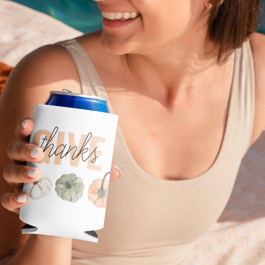 Rafraîchisseur Pour Canette Cosy Pastel Donner Merci et Citrouille