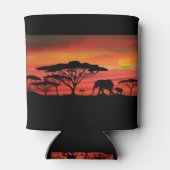 Rafraîchisseur Pour Canette Coucher de soleil éléphant (Dos)