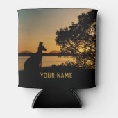 Rafraîchisseur Pour Canette Coucher de soleil noir et or Kangaroo Australie Pa (Devant)