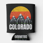 Rafraîchisseur Pour Canette Coucher de soleil rétro du Colorado (Dos)