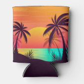 Rafraîchisseur Pour Canette Coucher de soleil tropical (Devant)