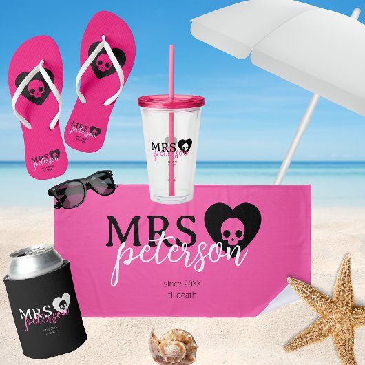 Rafraîchisseur Pour Canette Couleur personnalisée Goth Mariée alternative Cade