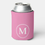 Rafraîchisseur Pour Canette Couleur rose uni Monogramme (Can Dos)