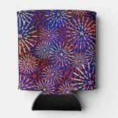 Rafraîchisseur Pour Canette Couleurs de drapeau américain Design de feux d'art (Dos)
