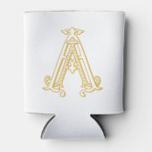 Rafraîchisseur Pour Canette COULEURS ÉDITABLES AA Monogramme AA Logo Cosy (Devant)