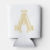 Rafraîchisseur Pour Canette COULEURS ÉDITABLES AA Monogramme AA Logo Cosy (Dos)
