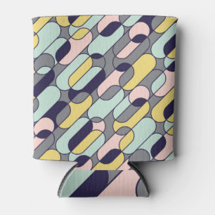 Rafraîchisseur Pour Canette Couleurs pâles géométriques : Motif rétro