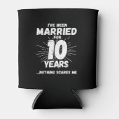Rafraîchisseur Pour Canette Couples mariés 10 ans drôle 10e anniversaire (Devant)