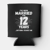 Rafraîchisseur Pour Canette Couples mariés 12 ans drôle 12ème anniversaire (Devant)